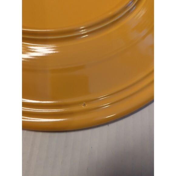 Fiestaware Fiesta Plate Charger Mustard Yellow 12" Vintage Yellow Round Wet Foot - Picture 8 of 9